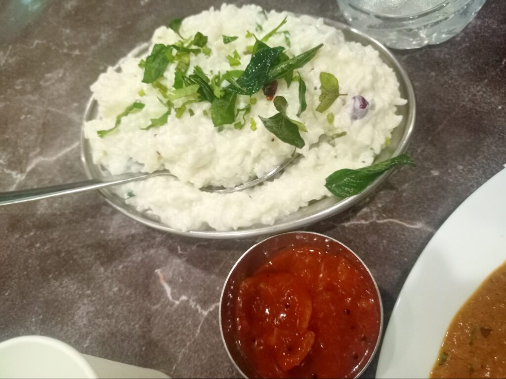 curd rice with pickle